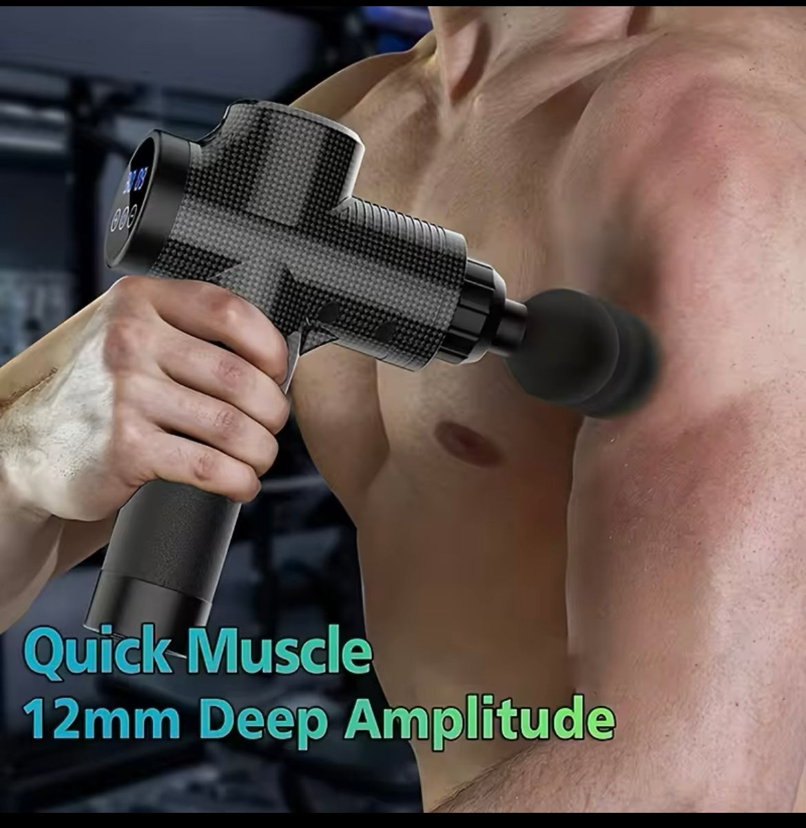 Fascial Massage Gun Electric Percussion Pistol Massager Body Neck Back Deep Tissue Muscle Relaxation Fitness Tool For Shoulder